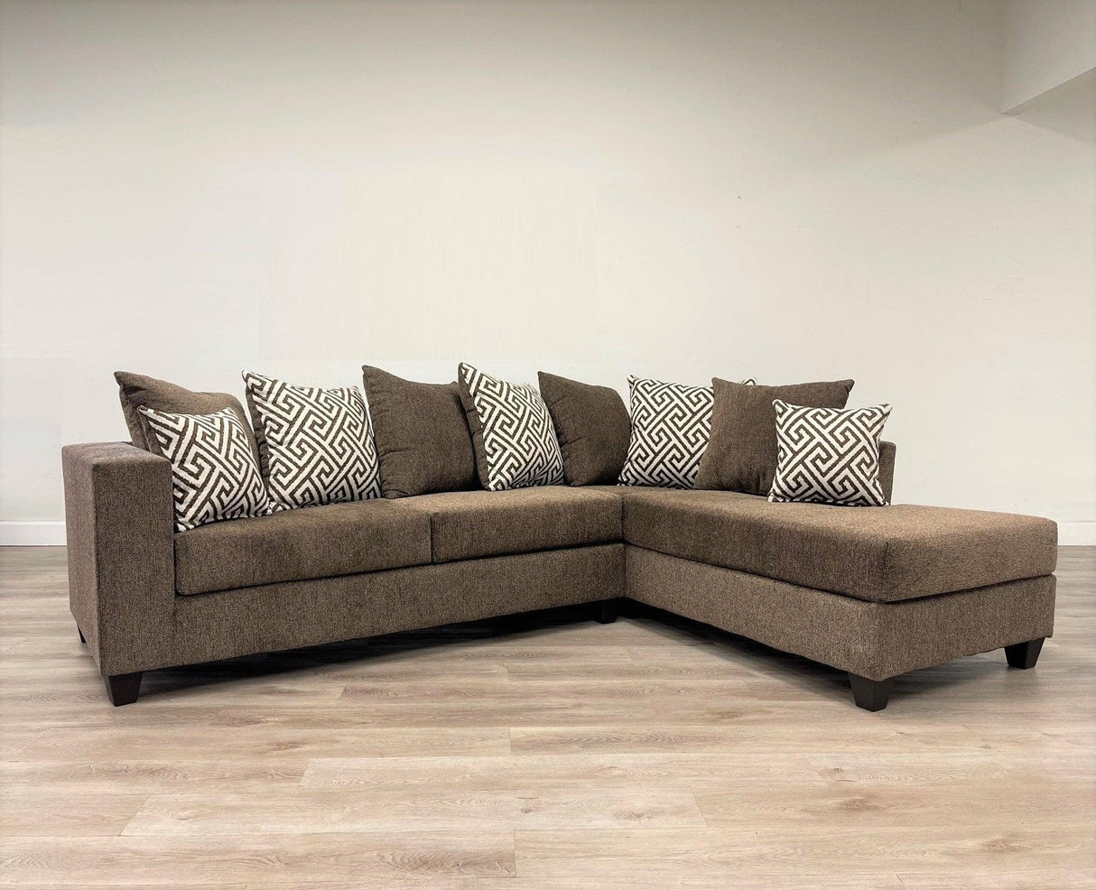 Monroe Mocha Right Arm Facing (RAF) Sectional by Happy Homes at Eve Furniture