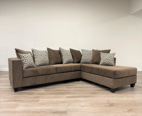 Monroe Mocha Right Arm Facing (RAF) Sectional by Happy Homes at Eve Furniture