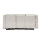 Monterey Beige Chenille Reclining Sectional with Right Chaise by Homelegance at Eve Furniture