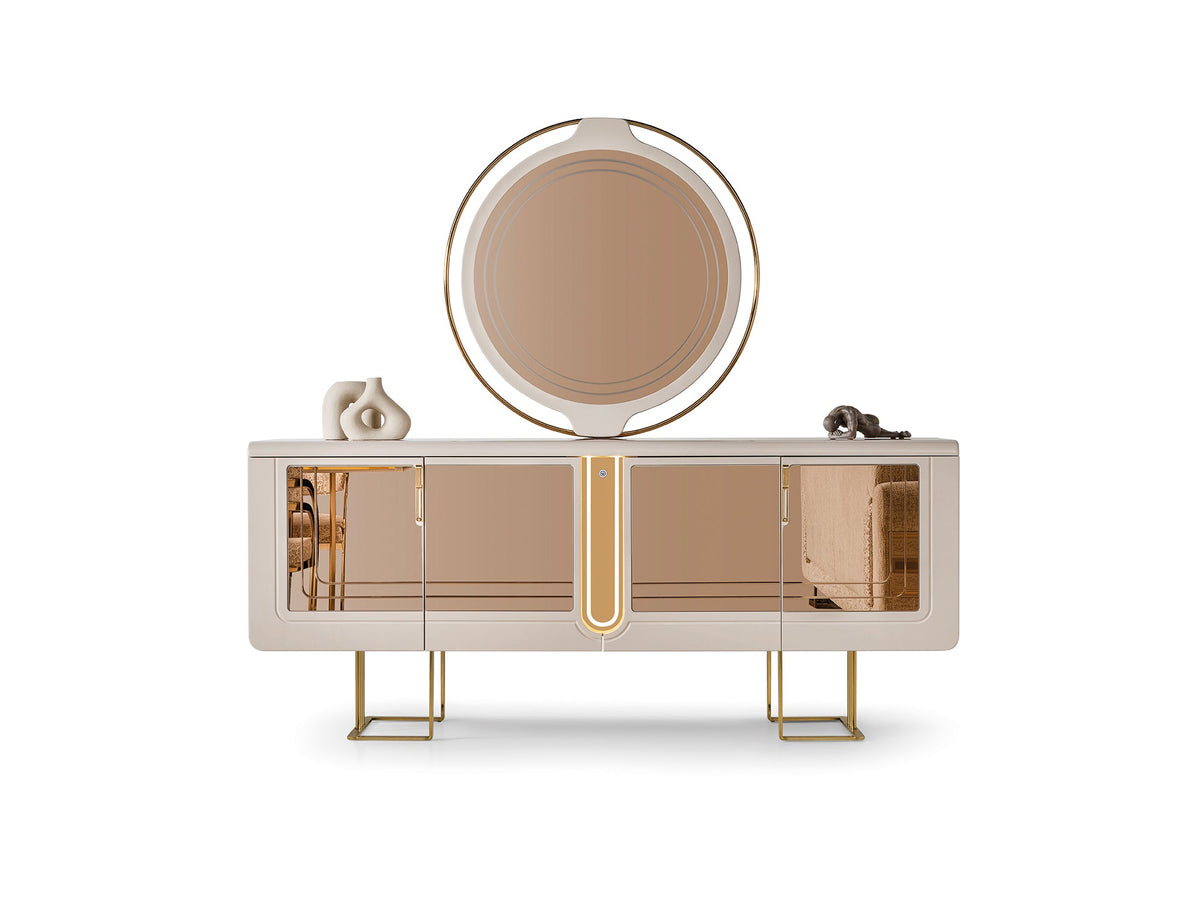 Monza Diningroom (Consol With Mirror & Dining Table & 6 Dining Chair)