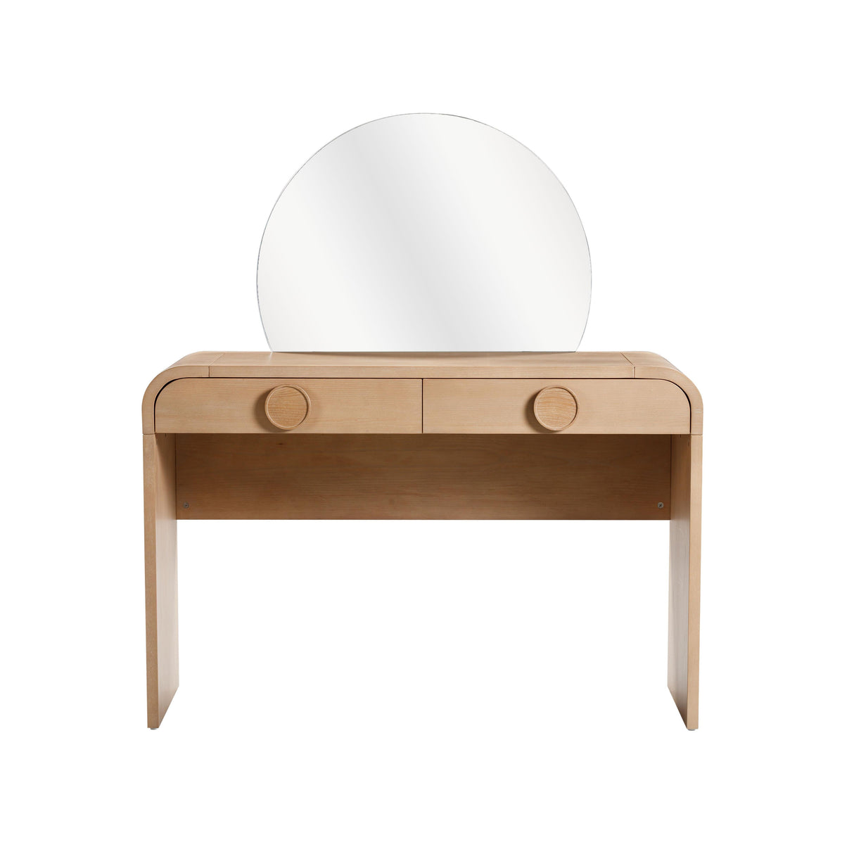 Moonrise Natural Ash 2-Drawer Vanity Desk with Mirror by TOV Furniture at Eve Furniture