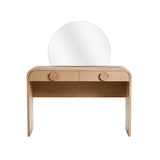 Moonrise Natural Ash 2-Drawer Vanity Desk with Mirror by TOV Furniture at Eve Furniture