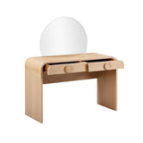 Moonrise Natural Ash 2-Drawer Vanity Desk with Mirror by TOV Furniture at Eve Furniture