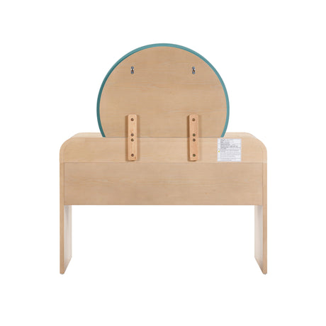 Moonrise Natural Ash 2-Drawer Vanity Desk with Mirror by TOV Furniture at Eve Furniture