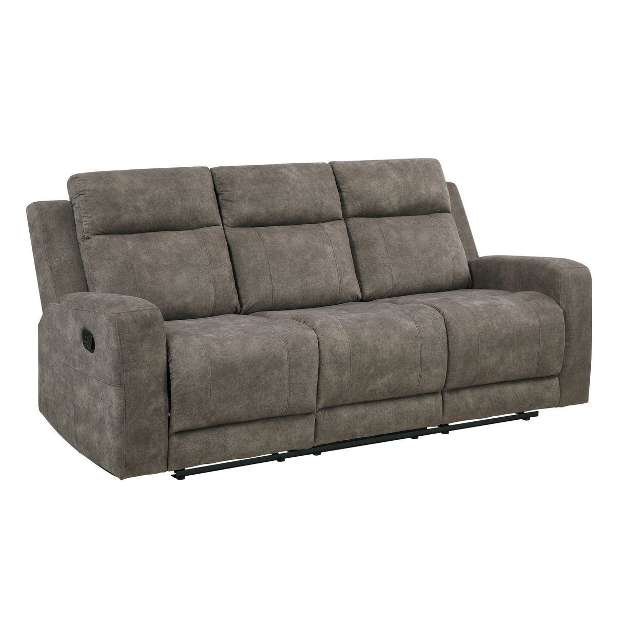 Muncie Brown Double Reclining Sofa by Homelegance at Eve Furniture