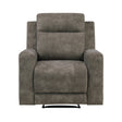 Muncie Brown Reclining Chair by Homelegance at Eve Furniture