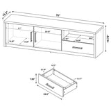 Murray Black 70-inch 2-Door TV Stand Media Console by Coaster at Eve Furniture