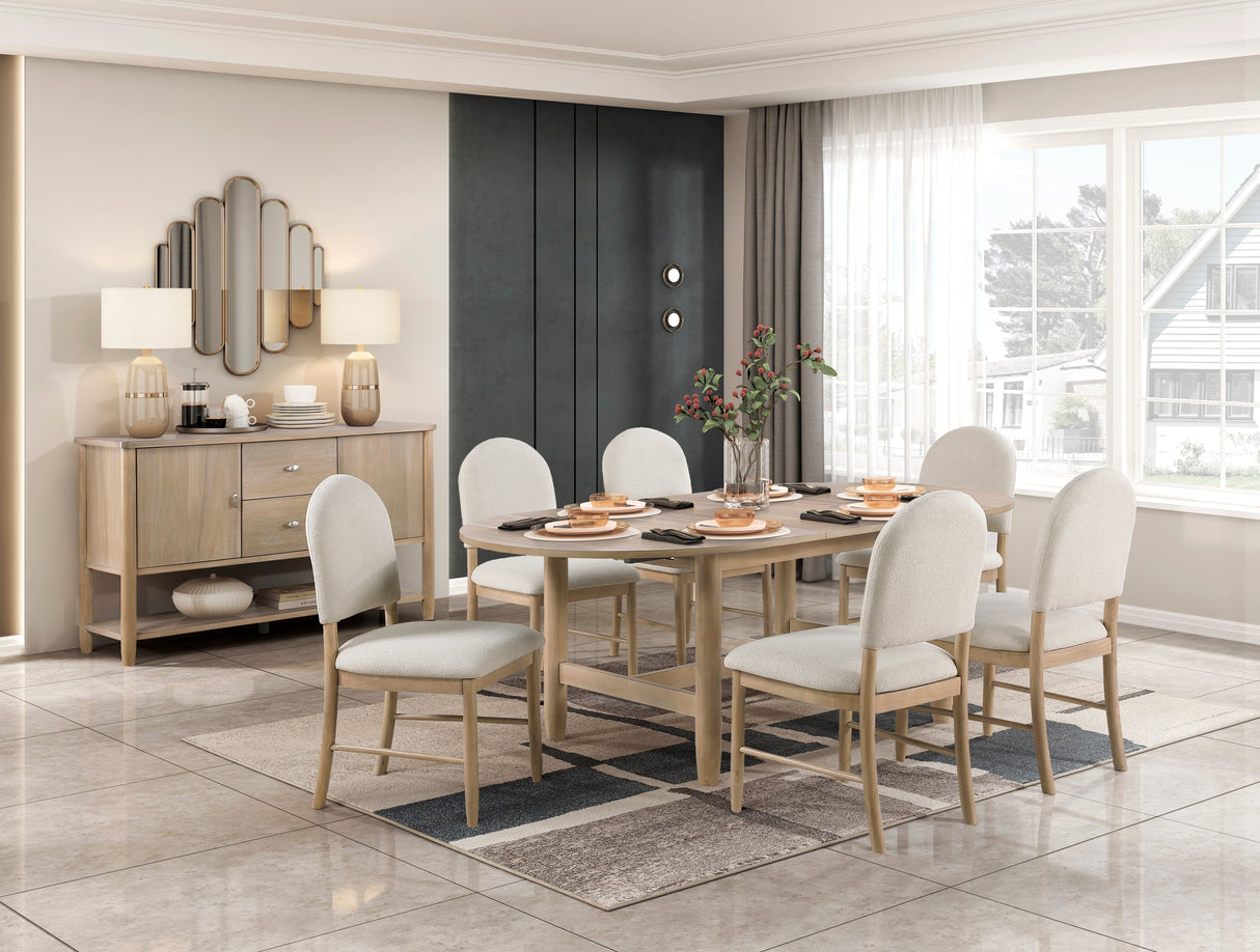 Myrna Natural Dining Side Chair, Set of 2 by Homelegance at Eve Furniture