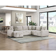 Myrtle Beige 3-Piece Sectional with Pull-out Bed by Homelegance at Eve Furniture