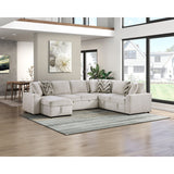 Myrtle Beige 3-Piece Sectional with Pull-out Bed by Homelegance at Eve Furniture