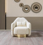 Helena Ivory Velvet Chair - Eve Furniture