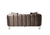 Santana Coffee Velvet Loveseat