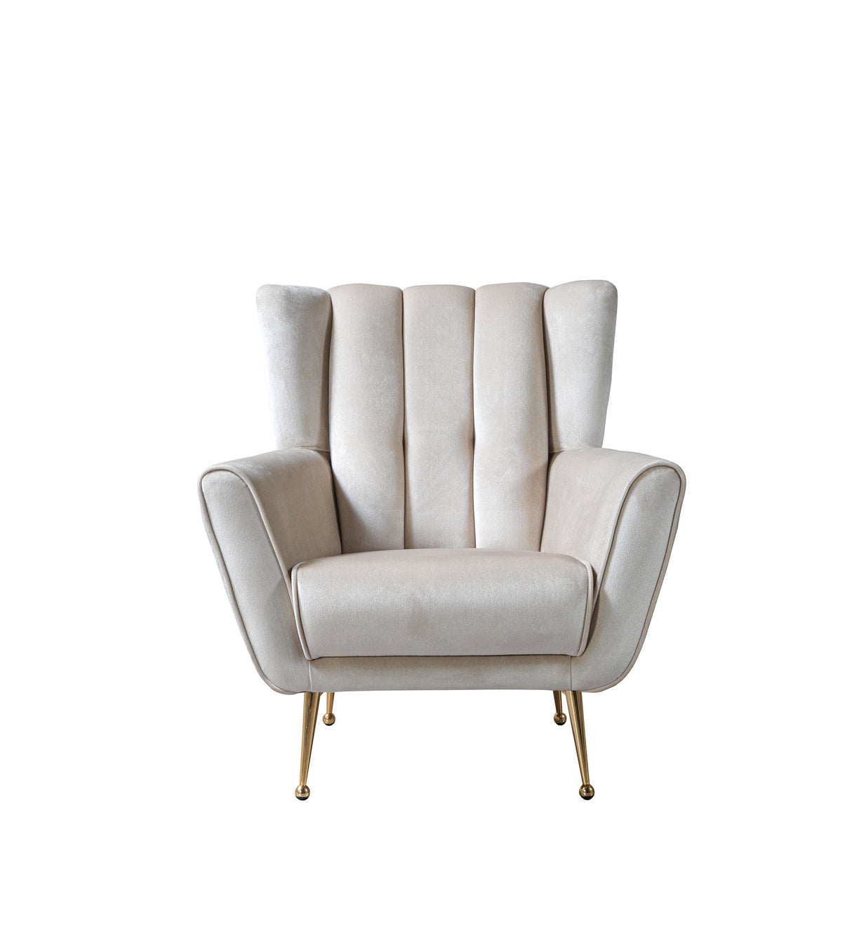 Merida Ivory Velvet Chair