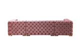 Neva Pink Velvet Double Chaise Sectional