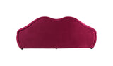 Lips Maroon Velvet Loveseat 81"