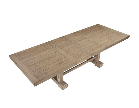 Napa 108-inch Dining Table with 2/18-inch Leaves, Sand by Steve Silver at Eve Furniture
