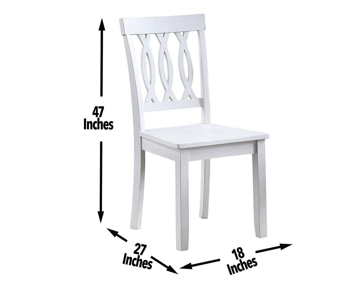 Naples Side Chair, White, Set of 2 by Steve Silver at Eve Furniture