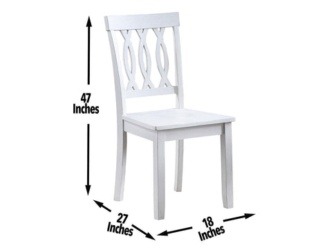 Naples Side Chair, White, Set of 2 by Steve Silver at Eve Furniture