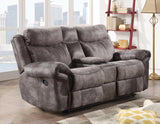 Nashville Gray Manual Glider Recliner Console Loveseat by Steve Silver at Eve Furniture