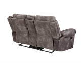 Nashville Gray Manual Glider Recliner Console Loveseat by Steve Silver at Eve Furniture