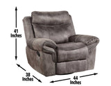 Nashville Gray Swivel Glider Recliner by Steve Silver at Eve Furniture