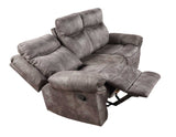 Nashville Grey Reclining Sofa w/Drop-Down Console by Steve Silver at Eve Furniture