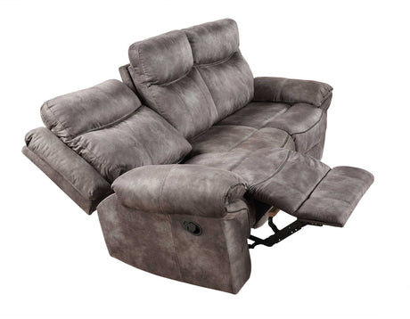 Nashville Grey Reclining Sofa w/Drop-Down Console by Steve Silver at Eve Furniture