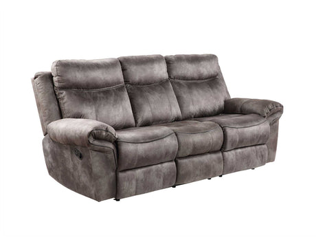 Nashville Grey Reclining Sofa w/Drop-Down Console by Steve Silver at Eve Furniture