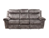 Nashville Grey Reclining Sofa w/Drop-Down Console by Steve Silver at Eve Furniture