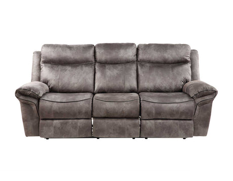 Nashville Grey Reclining Sofa w/Drop-Down Console by Steve Silver at Eve Furniture