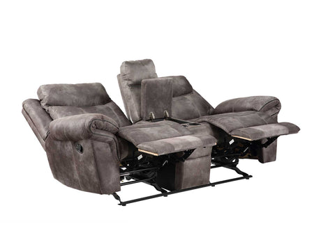 Nashville Gray 3-Piece Manual Reclining Set by Steve Silver at Eve Furniture