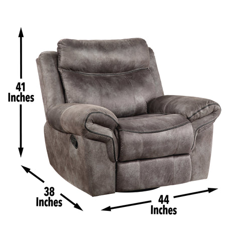 Nashville Gray 3-Piece Manual Reclining Set by Steve Silver at Eve Furniture