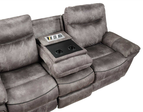Nashville Gray 3-Piece Manual Reclining Set by Steve Silver at Eve Furniture