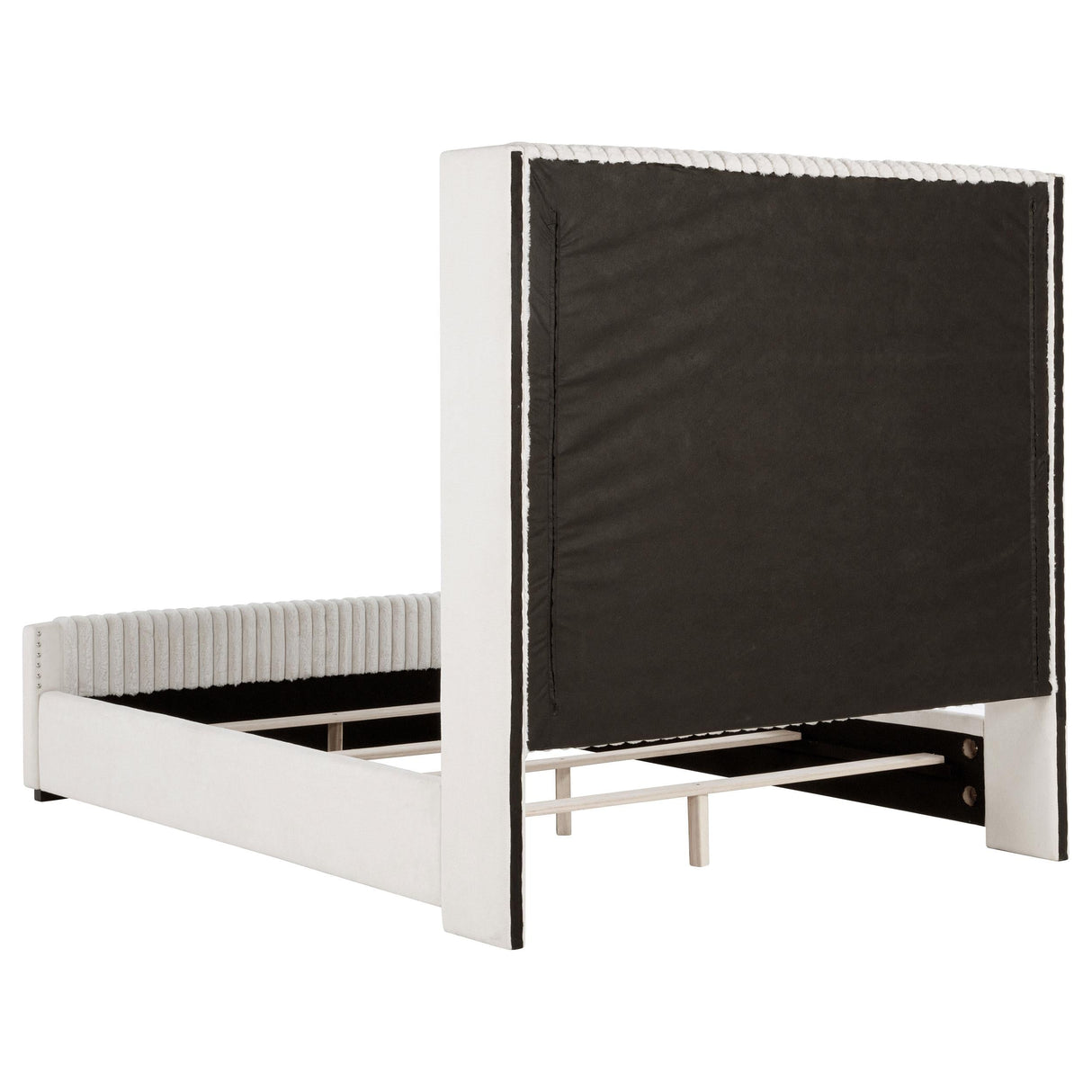 Natasha Cream 69-inch Upholstered Queen Wingback Bed by Coaster at Eve Furniture