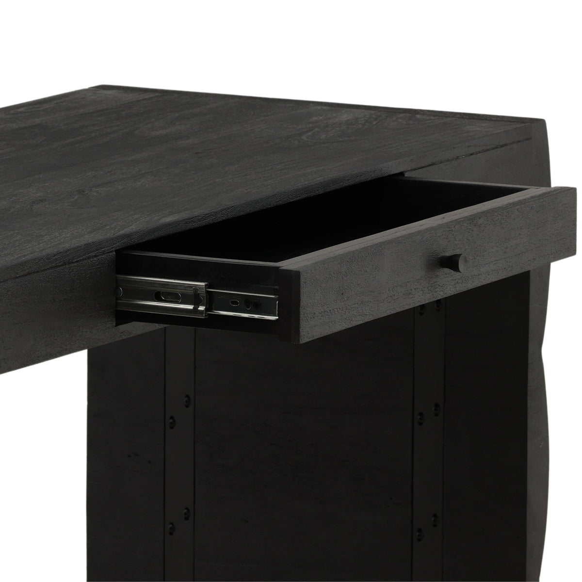 Natassia Desk, Black by Dovetail at Eve Furniture