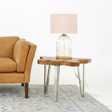 Nebulis Table Lamp Gold - Clear and Pink by Ashcroft Imports at Eve Furniture