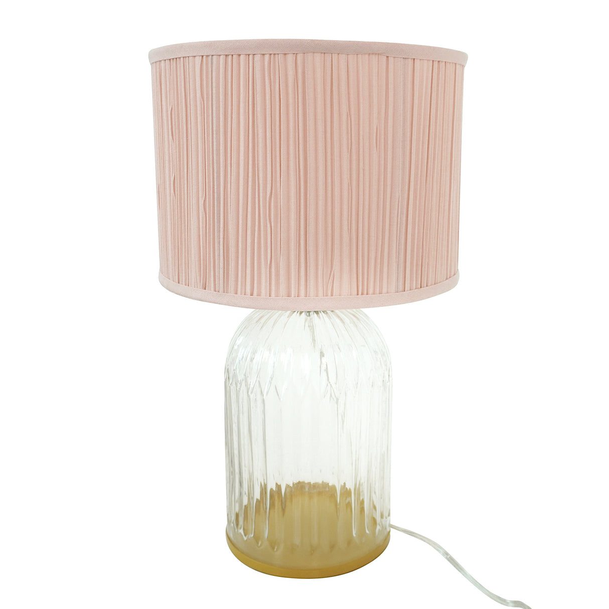 Nebulis Table Lamp Gold - Clear and Pink by Ashcroft Imports at Eve Furniture