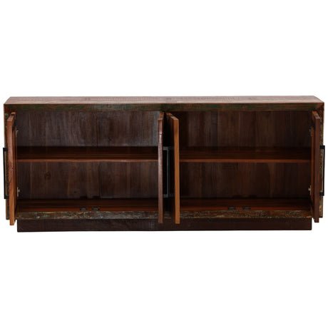 Neem Sideboard, Distressed Medium Brown by Dovetail at Eve Furniture