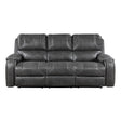Newnan Gray Double Reclining Sofa by Homelegance at Eve Furniture