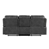 Newnan Gray Double Reclining Sofa by Homelegance at Eve Furniture