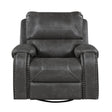 Newnan Gray Swivel Glider Reclining Chair by Homelegance at Eve Furniture