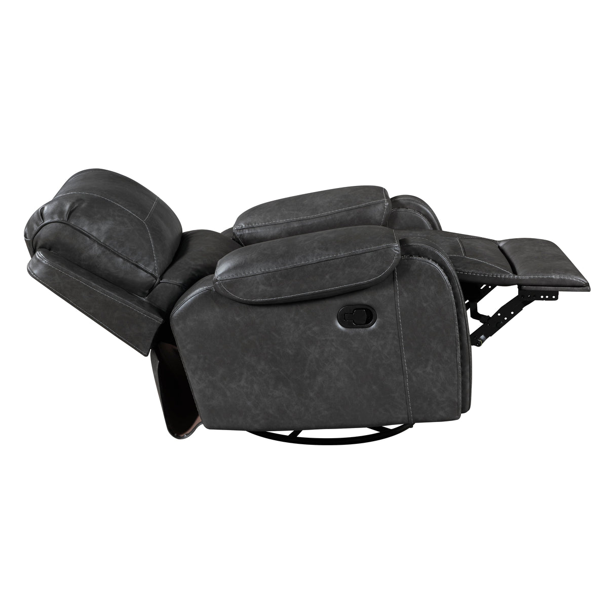 Newnan Gray Swivel Glider Reclining Chair by Homelegance at Eve Furniture