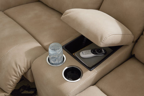 Next-Gen DuraPella Sand 5-Piece Dual Power Reclining Sectional by Ashley Furniture at Eve Furniture