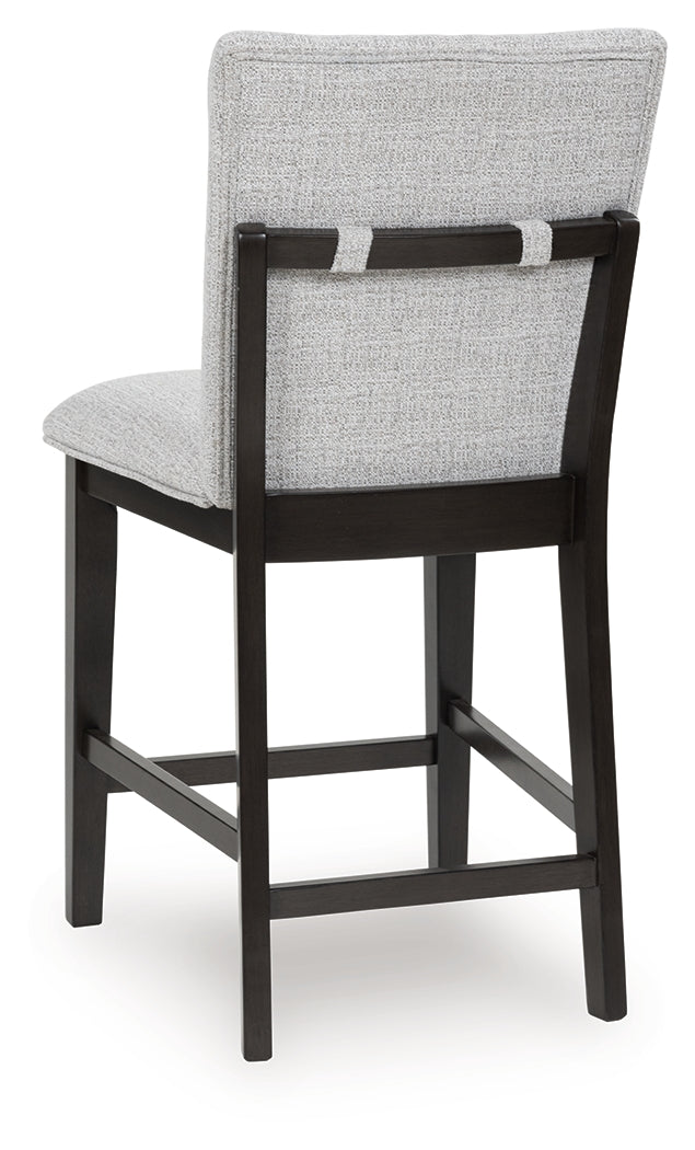 Neymorton Dark Grayish Brown Counter Height Barstool, Set of 2 by Ashley at Eve Furniture