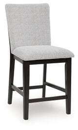 Neymorton Dark Grayish Brown Counter Height Barstool, Set of 2 by Ashley at Eve Furniture