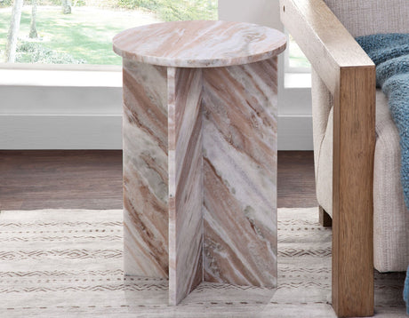 Niki Toronto Brown Marble End Table by Steve Silver at Eve Furniture