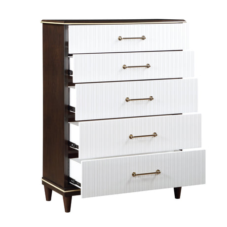 Niles White/Cherry Chest by Homelegance at Eve Furniture