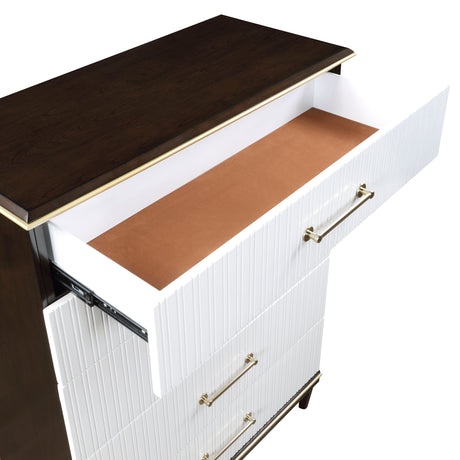 Niles White/Cherry Chest by Homelegance at Eve Furniture