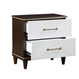 Niles White/Cherry Nightstand by Homelegance at Eve Furniture