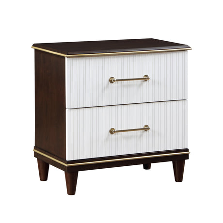 Niles White/Cherry Panel Bedroom Set by Homelegance at Eve Furniture